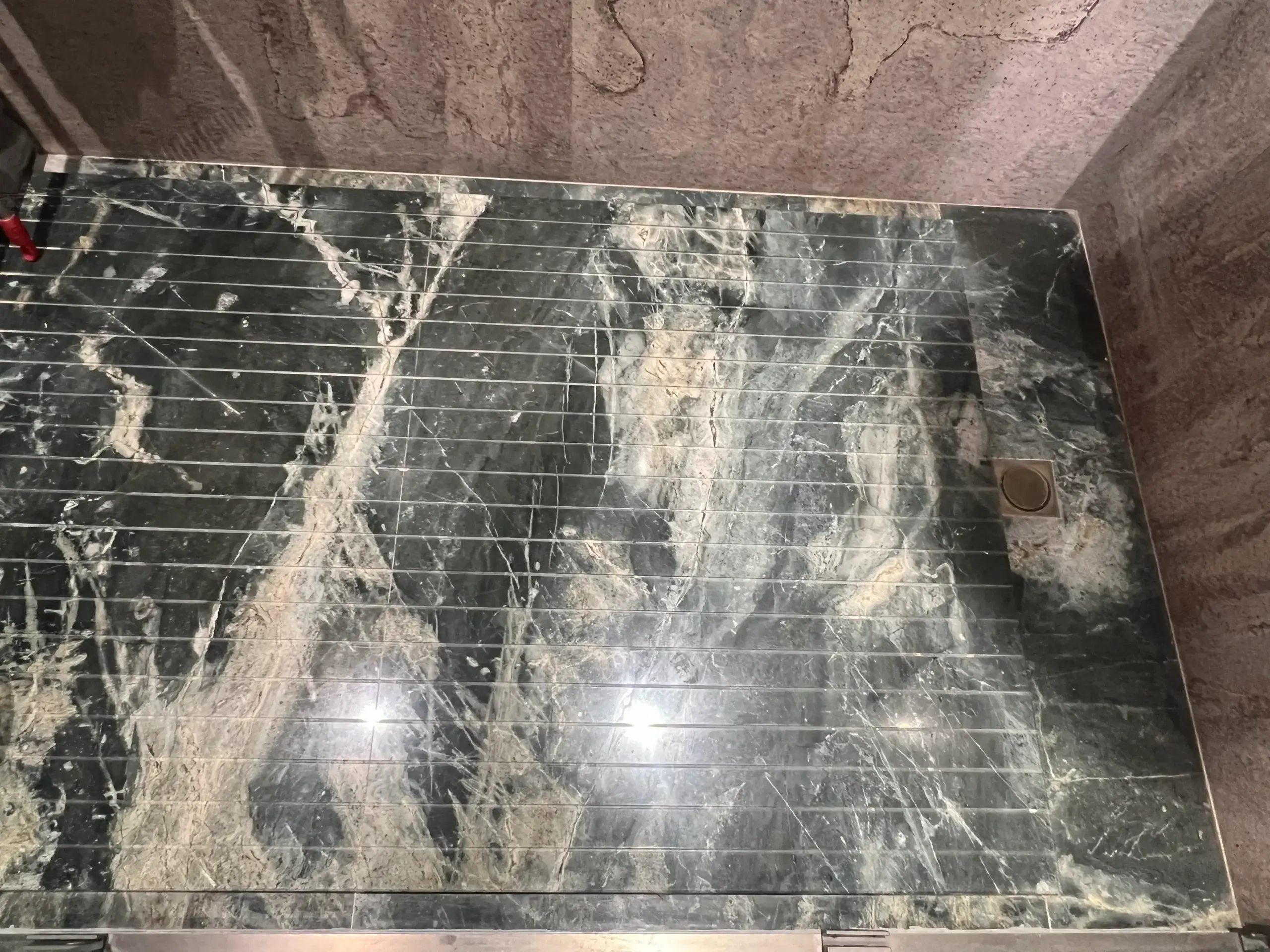 Green Marble Shower
