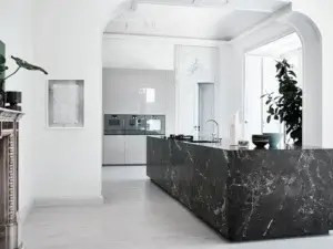 kitchen with marble