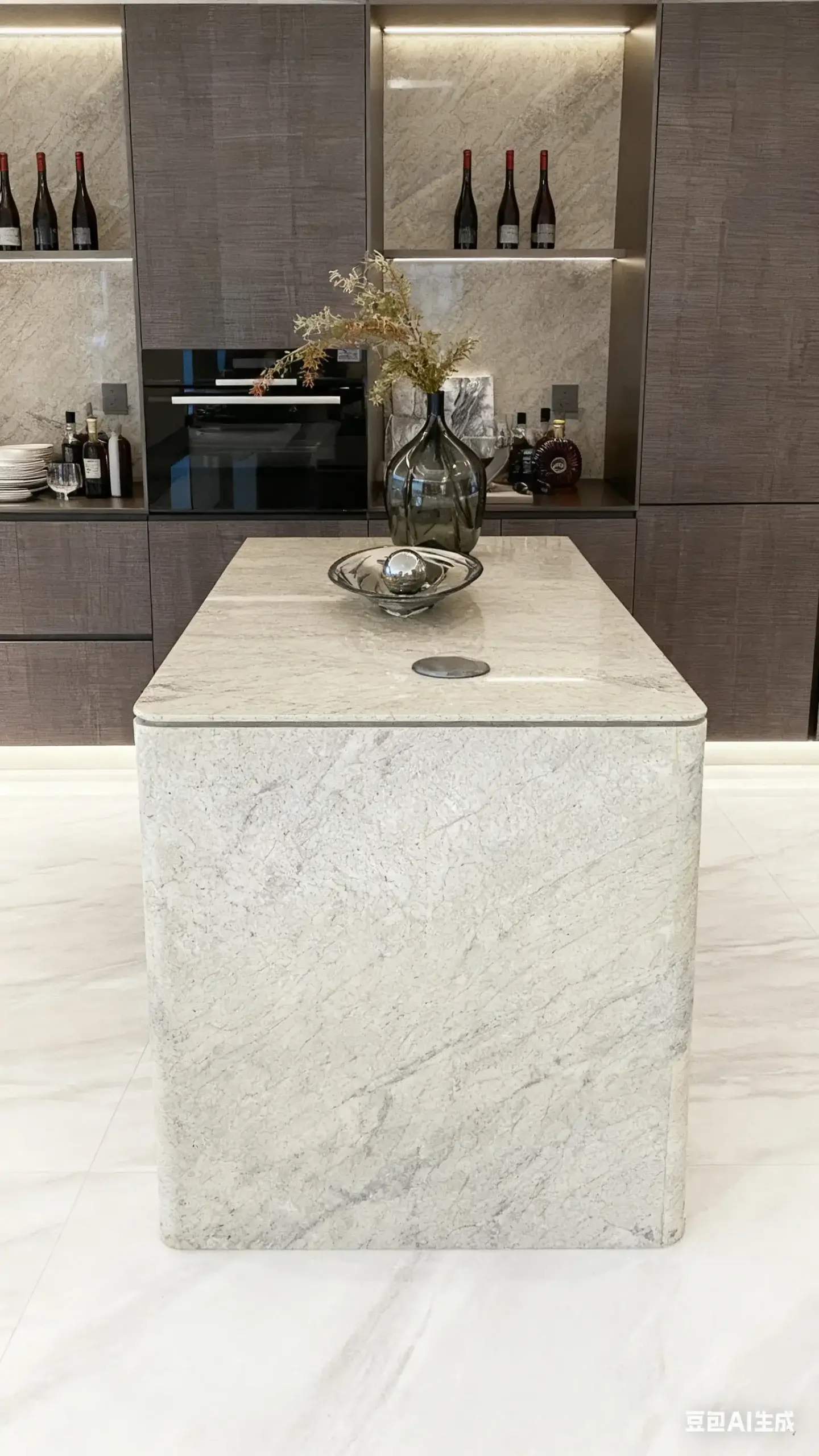 Grey Marble Kitchen